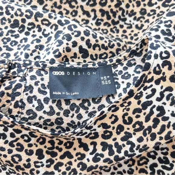 ASOS Design Leopard Print Tiered Maxi Dress Women’s Size 6 - Picture 8 of 9